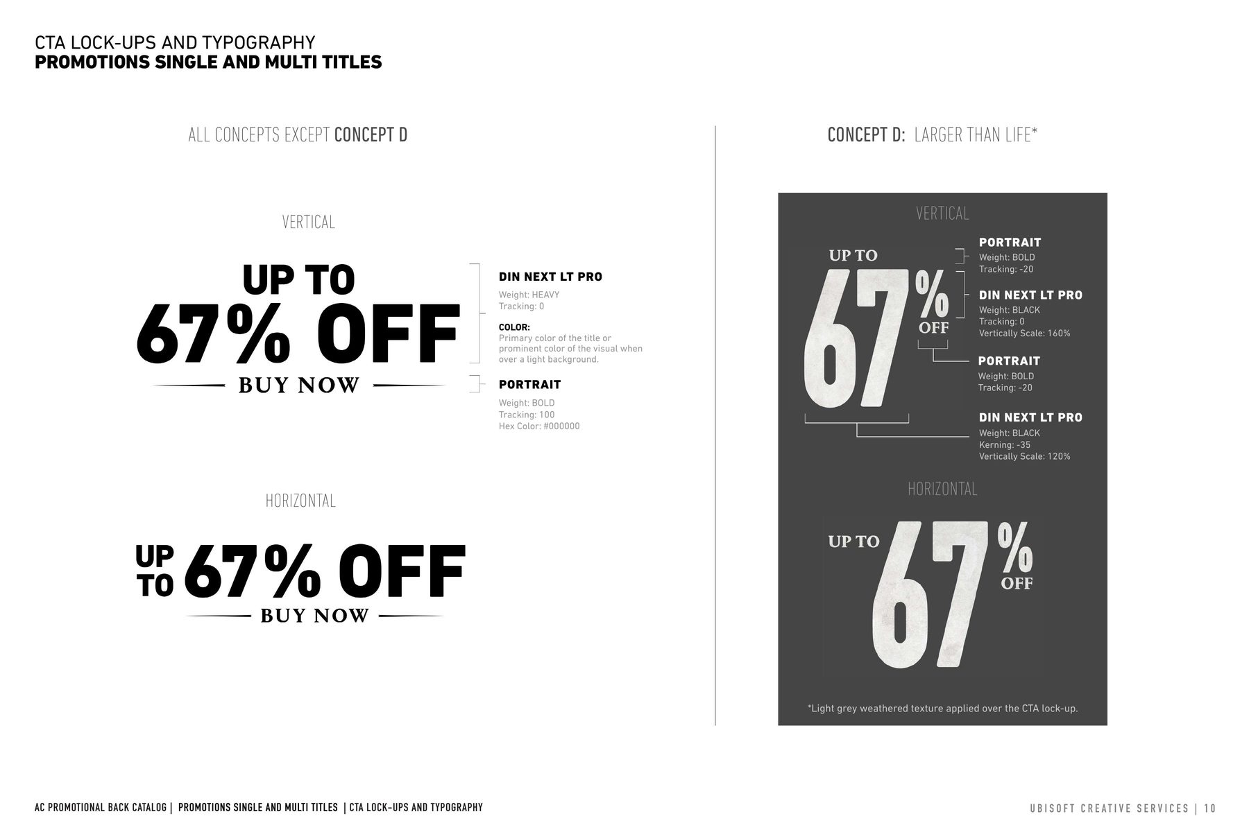 Promotional CTA treatments